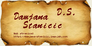 Damjana Staničić vizit kartica